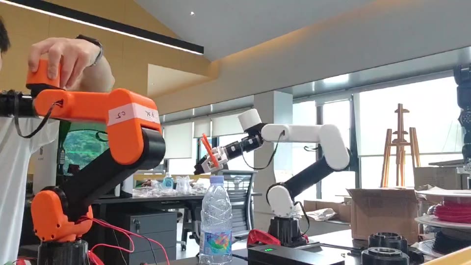 Self-built EDULITE A3 robotic arm on the lab desk